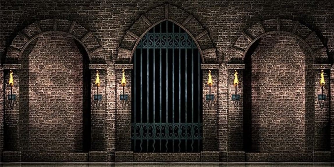 gothic fabric castle backdrop