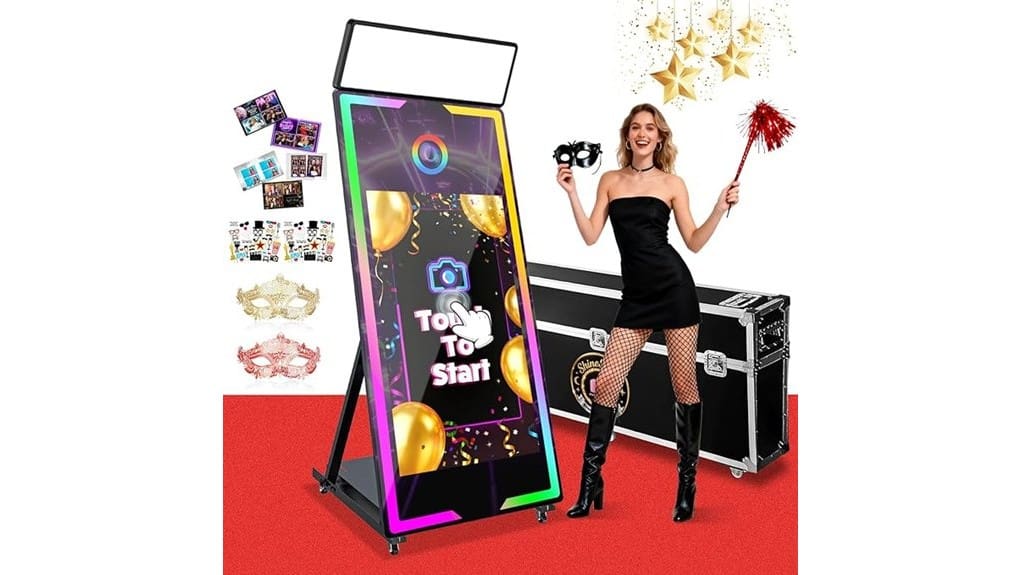 interactive 65 inch mirror booth