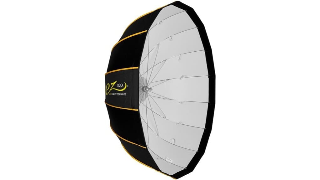 portable collapsible white beauty dish