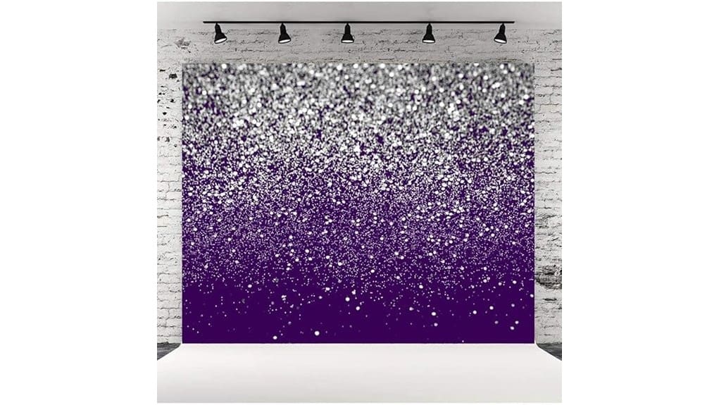 purple silver glitter backdrop