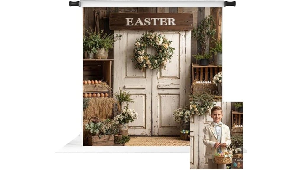rustic white door backdrop