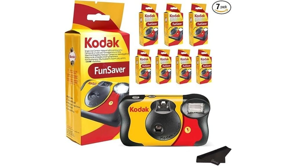 seven kodak disposable film cameras