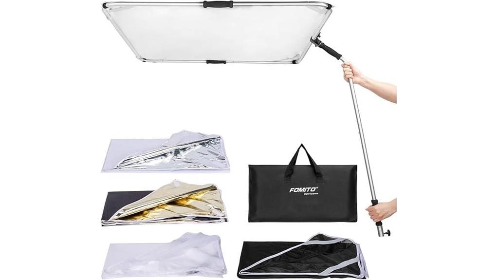 five piece square metal reflector set