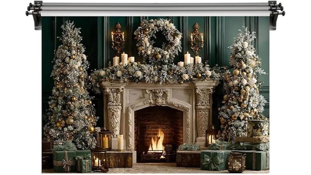 kate 10x6 5ft christmas fireplace backdrop