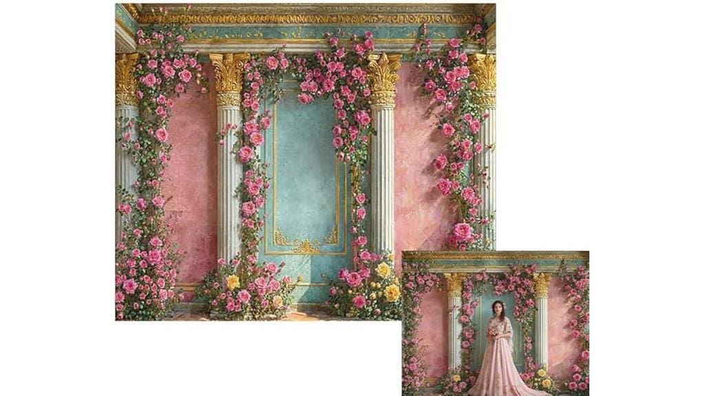 pink rose wedding backdrop