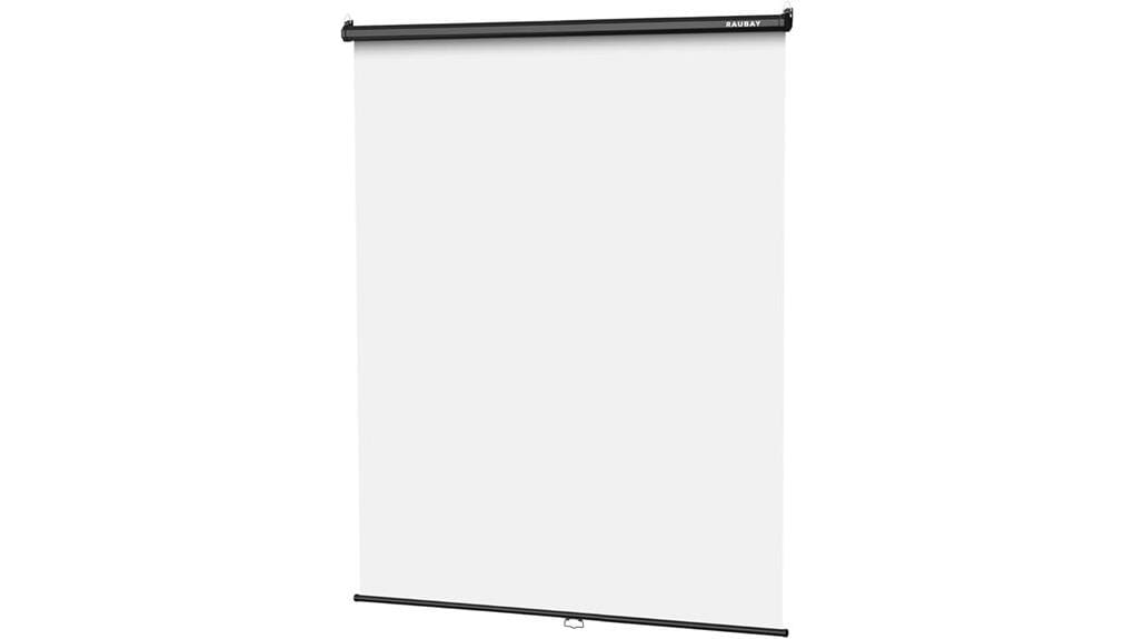 retractable white pull down backdrop