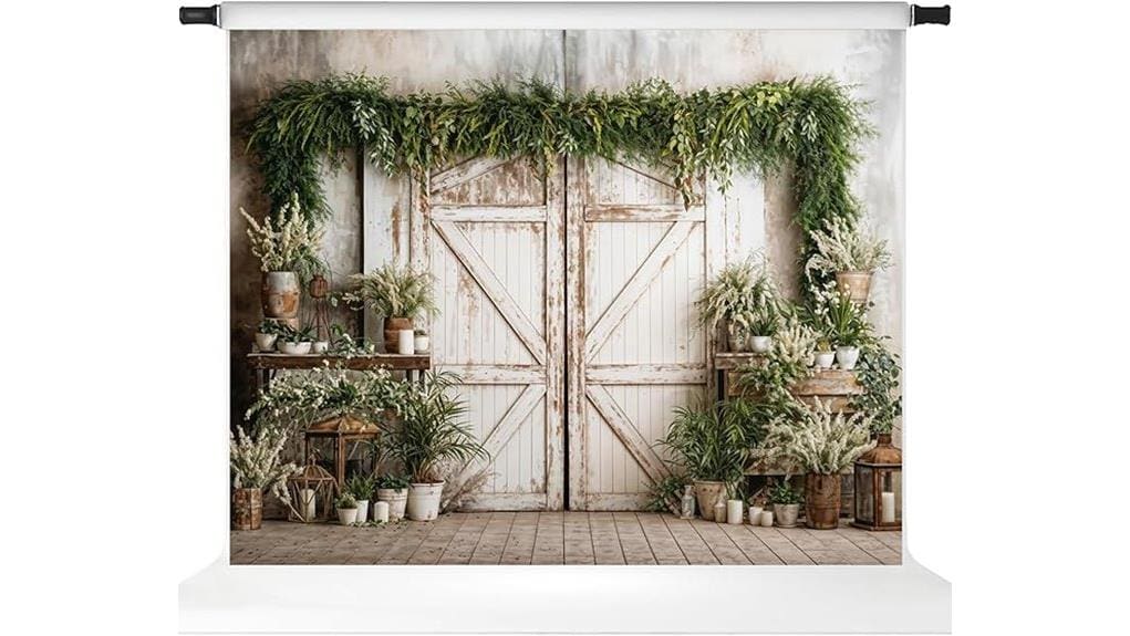 rustic green plant backdrop