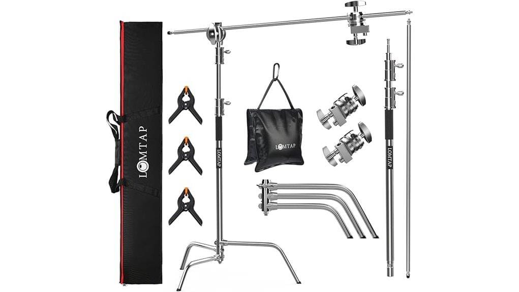 stainless metal stand light